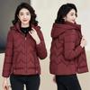 Down cotton-padded jacket short female mother hooded winter jacket thickened warm cotton-padded jacket new fashion cotton-padded jacket tide
