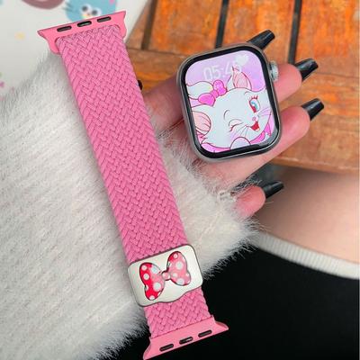Cartoon Schattige Strik Magnetische Band Voor Apple Watch Band Ultra2 49mm 45mm 44 41 42 Correa Band Voor Iwatch Series 10 9 8 SE 7 6
