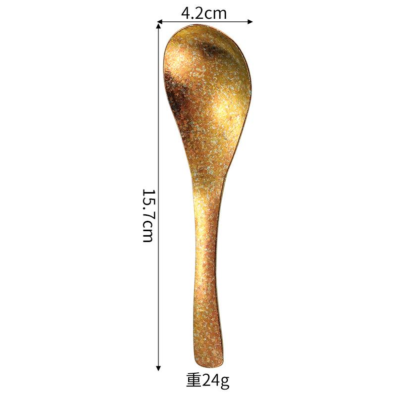 Titanium Soup Spoon for Household Outdoor Ice Flower Spoon