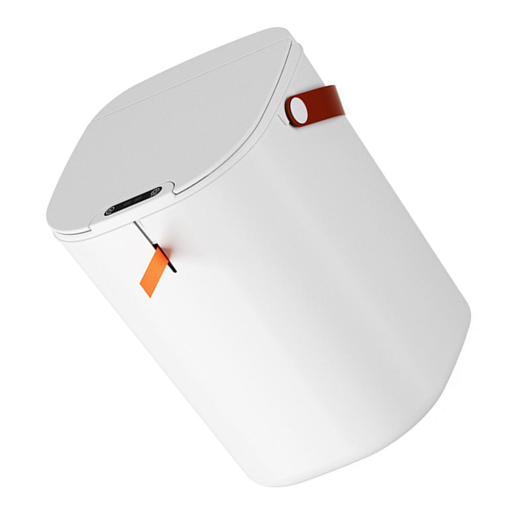 20L Sensor Mülleimer mit Griff ABS Automatischer Induktions- Berührungsloser Mülleimer für Badezimmer Weiß