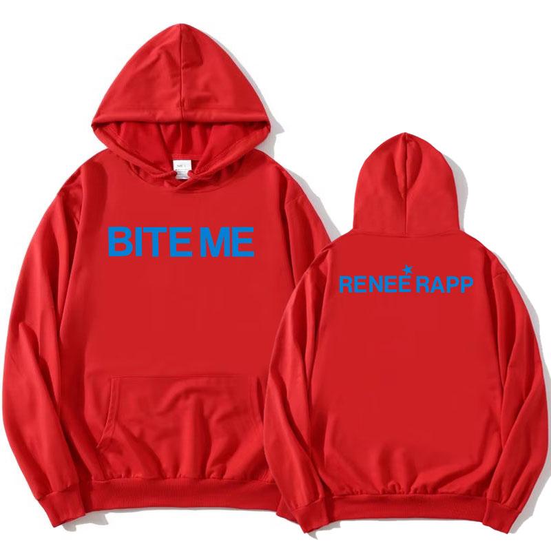 Reneé Rapp Bite Me Hoodies 2025 Album Grafische Print Sweatshirts Met Capuchon Lange Mouw Mode Pullovers Fleece Dames Hoodie Meisje