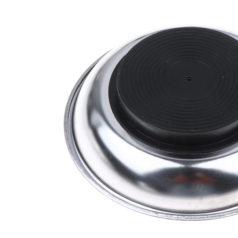 Stainless Steel Magnetic Trays Circular Rectangular Magnetic Parts Bowl Bolts Nuts Screw Storage Tray Metal Tool Holder Plate
