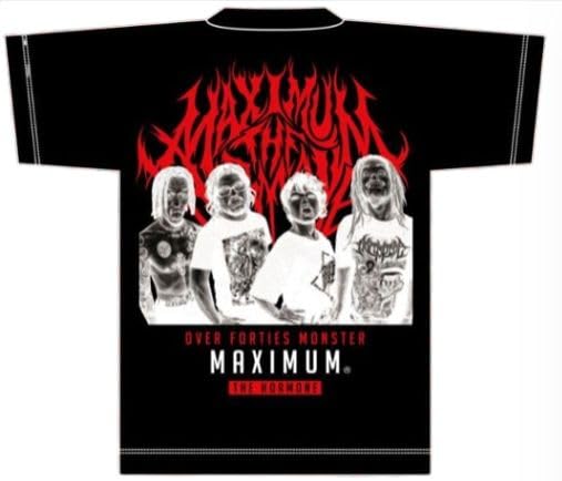 Maximum the Hormone "Refreshing Kidokid Series" Forties Monster T-Shirt [Bitch Black] L