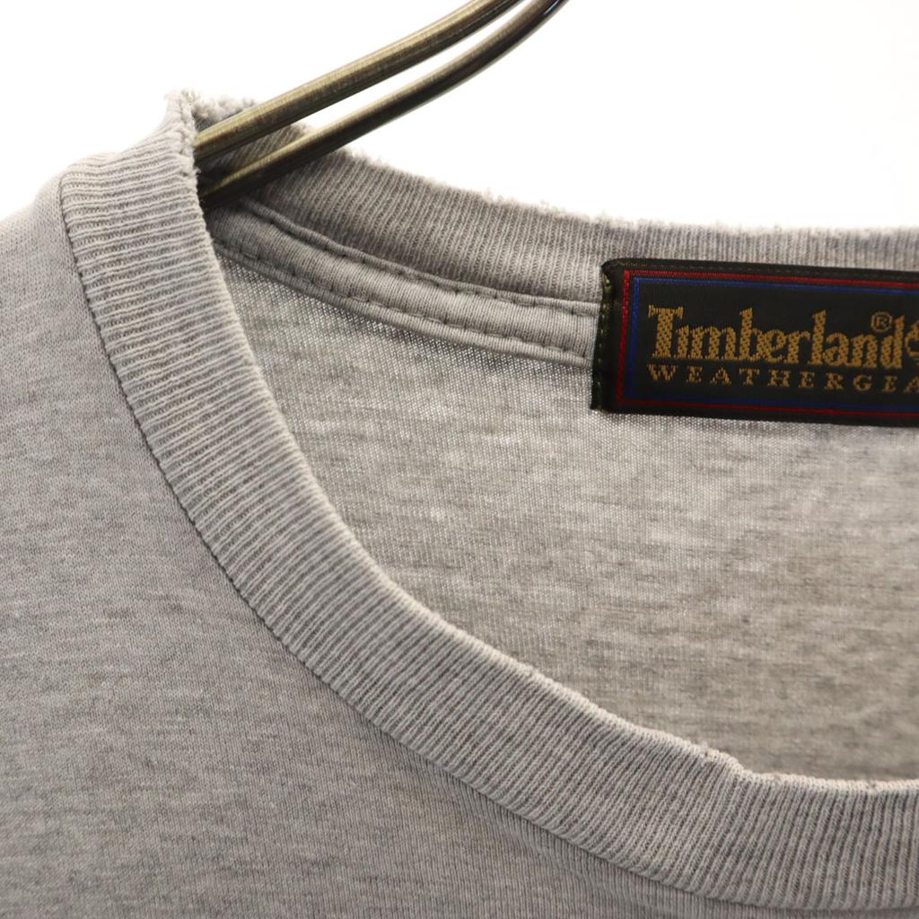 Timberland Short Sleeve T-shirt L Gray Poke T Men's Used
