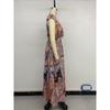 Damen Sommer A Swing Print Kleid Boho Ärmelloses Kleid
