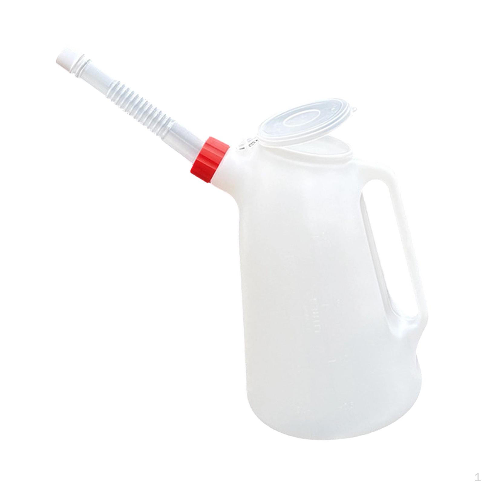 

Oil Measuring Container Accessory with Cap Portable Multifunctional Efficient Leakproof White 1.2 L