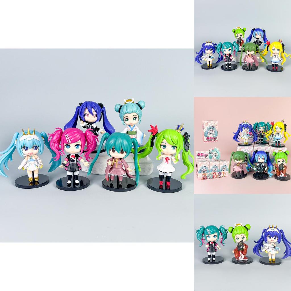 Hatsune Miku Pvc Statues Set Of Six With Assembly For Anime Fans And Collectible Display