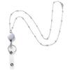 Retractable Badge Reel Lanyard Id Card Holders Plastic Chain Necklaces Keychain Clip For Women Men Employee