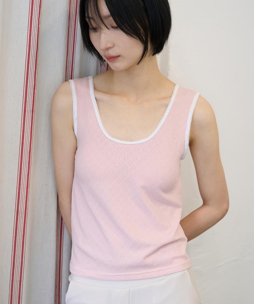 Julliapepe Lace Point Sleeveless Pink