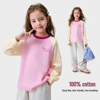 Toddler Girl's Pure Cotton Long Sleeve T-Shirt