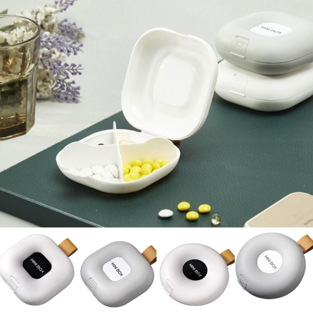 

Multi Grids Mini Medicine Box Dustproof Plastic Pill Box Portable Travel Pill Case Storage Box white square