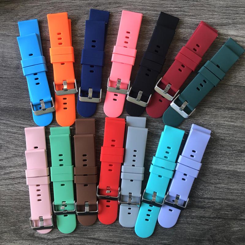 In-Stock 20mm/22mm Silicone Quick-Release Watch Band for Huawei & Samsung Watches