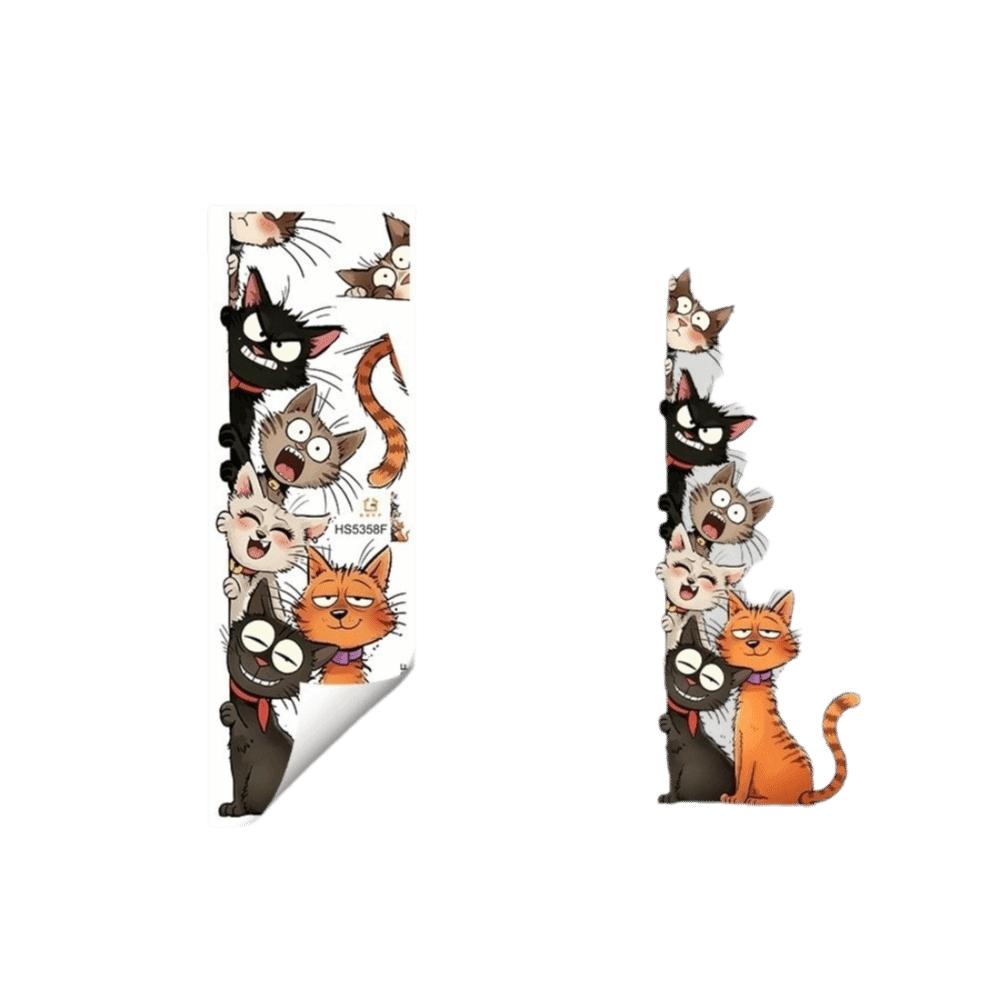 Home Art Cat Wall Stickers Cartoon Art Sticker Creative Wall Beautification Decoration Indoor