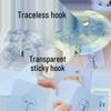 Traceless Reinforced Adhesive Hooks: Transparent, Waterproof, for Kitchenware & Clothes