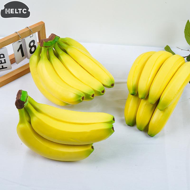 1PCS Plastic Artificial Banana Decorative Plastic Fake Fruit Realistic Display Simulated Banana For Wedding Christmas Decor