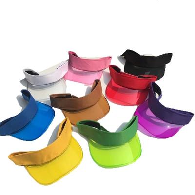 Breathable Summer Sun Hats Clear Brim Empty Top Hat Cycling Transparent Visor Caps  Women Men