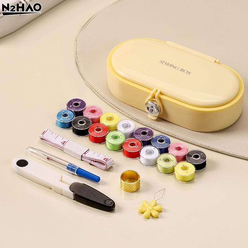 Sewing Kit With Magnetic Needle Holder Compact Multi Purpose Sewing Supplies Set Portable DIY Repair Tool For Adults Beginners