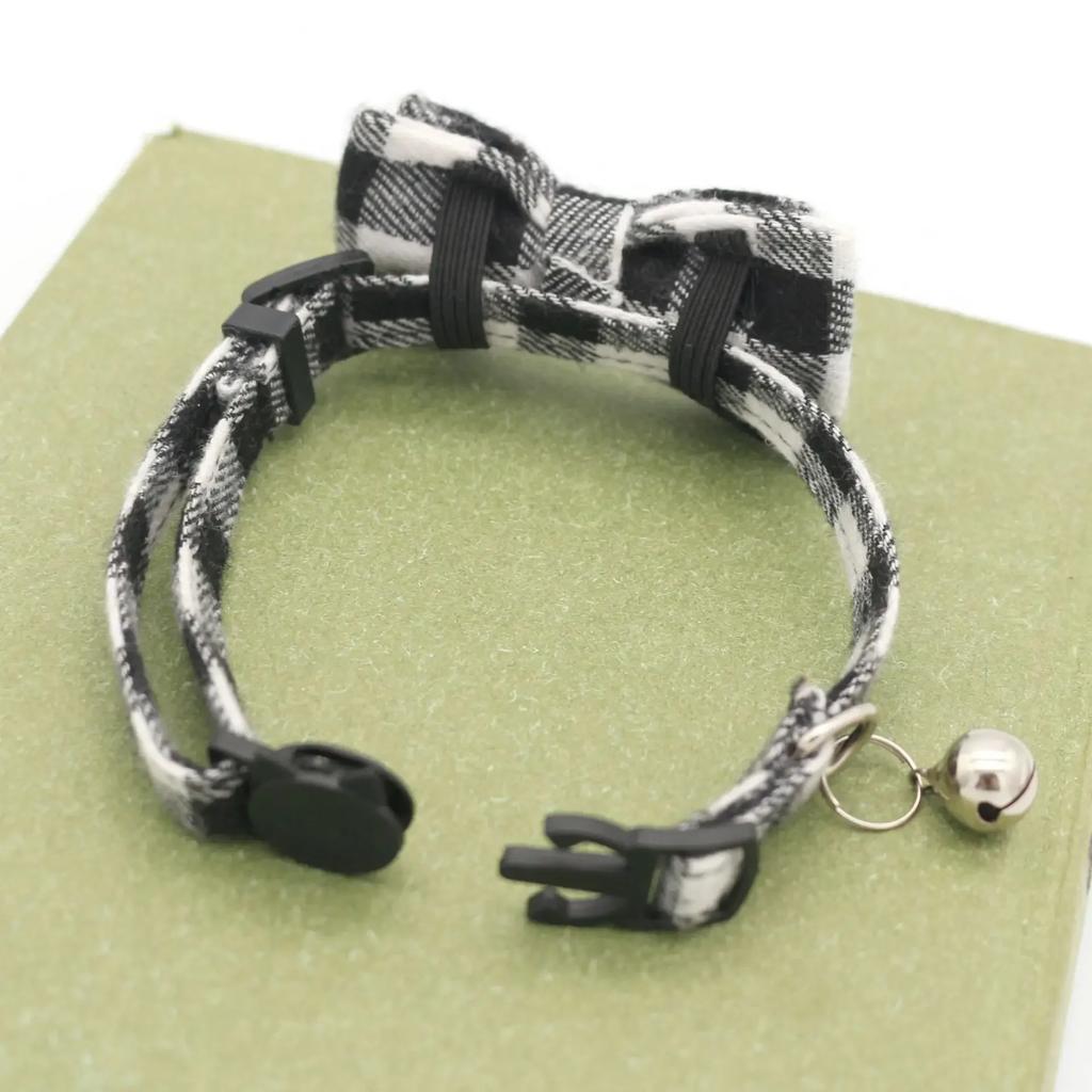 1PC Cute Cat Collar Small Puppy Cat Dog Collars Bow Kitten Collar Bowknot Necklace with Bell for Dog Cat Chihuahua Pet Supplies