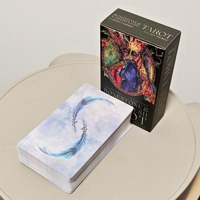 12*7cm Bensten & Jordkött Tarotlek – En resa genom myt, mystik och heliga landskap