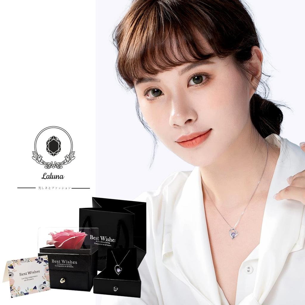 Soap Popular Artificial Single Creative Jewelry Soap Flower Rose Box Gift Silver 925 Necklace for Silver 925 Wedding White Day Day Day [Laluna]