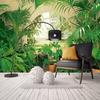 Amy Size Murals Wallpaper 3D Green Plant Forest Window Photo Wall Mural Bedroom Study Background Wall Decor 3D Fresco