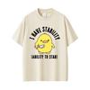 Ich Habe Stabilität Fähigkeit Zum Stechen Lustiges Enten Meme Grafik T-Shirt Unisex Damen Lässig Humor Übergröße T-Shirt Unisex Niedlich Streetwear