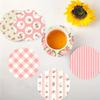 Sottobicchieri Rotondi a Fiore per Picnic di Primavera, Stoviglie e Piatti di Carta alla Frutta per Festa di Compleanno dei Bambini