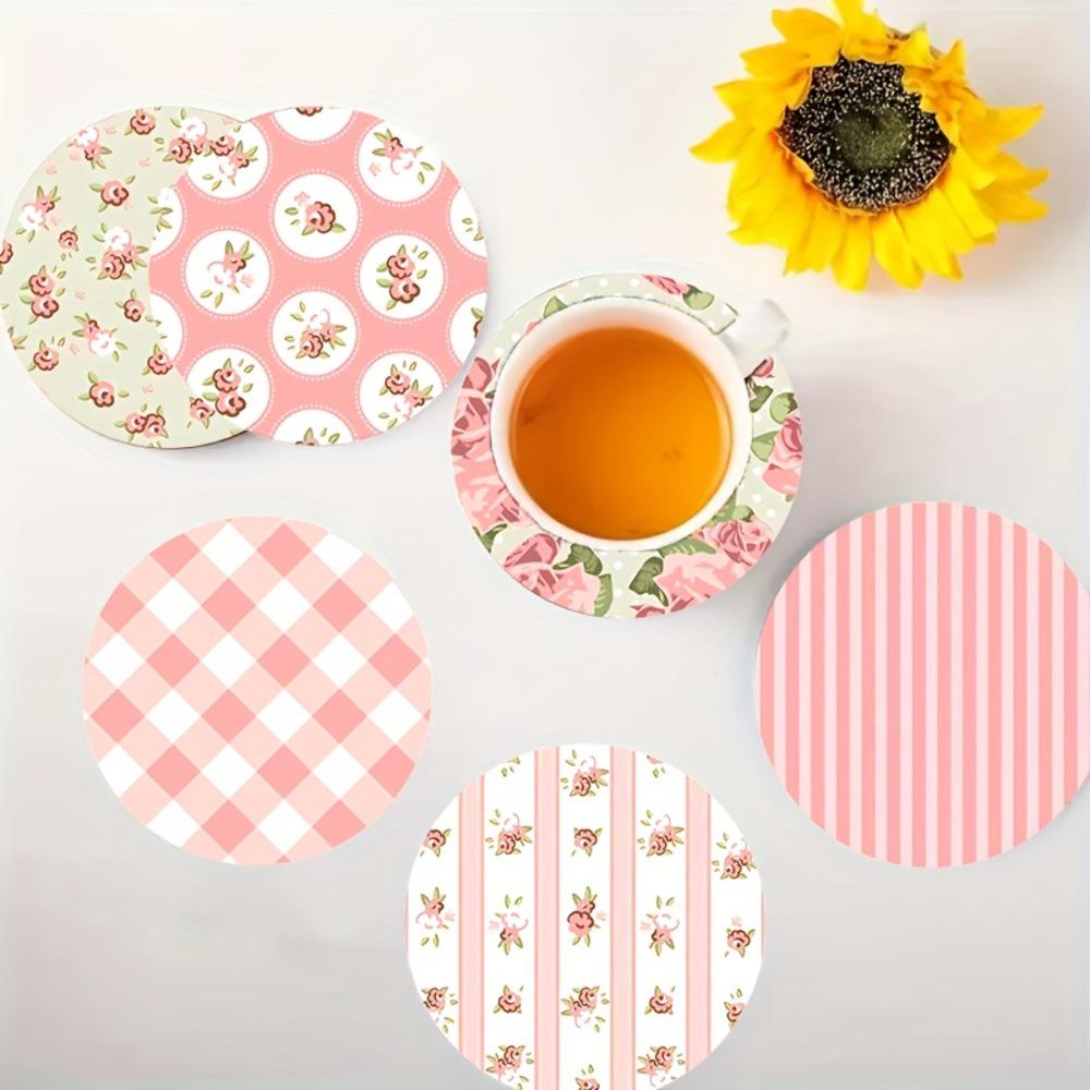 Sottobicchieri Rotondi a Fiore per Picnic di Primavera, Stoviglie e Piatti di Carta alla Frutta per Festa di Compleanno dei Bambini
