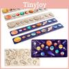 Wooden Space Planet Puzzles Montessori Toys For Kids Educational Jigsaw Tray For Science Learning