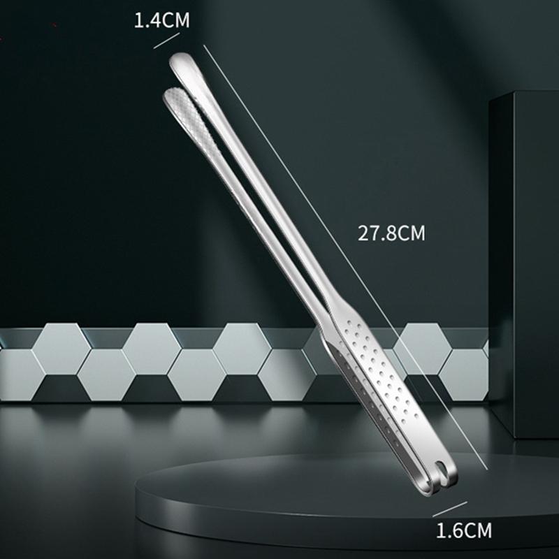 Kitchen Tongs Korean BBQ Tweezers Stainless Steel Barbecue Tweezers Grill Food Yakiniku Cooking Clamp Tool for Salad Fish Steak
