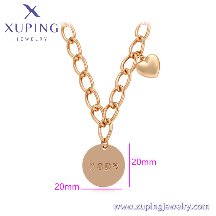 A00733995 XUPING Jewelry 18K Gold Color Fashion Pendant Trendy Minimalist Women Heart Necklace Jewelry