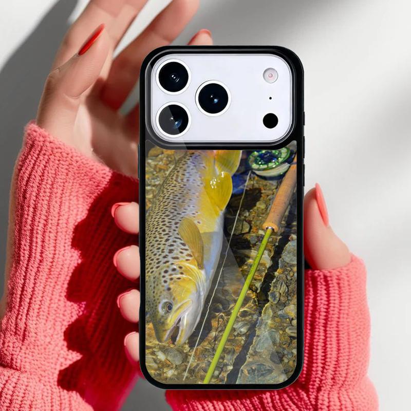 Trout Fishing Phone Case for iPhone 17 Air 16e 15 14 13 Pro Max Back Cover for 12 11 Pro Coque