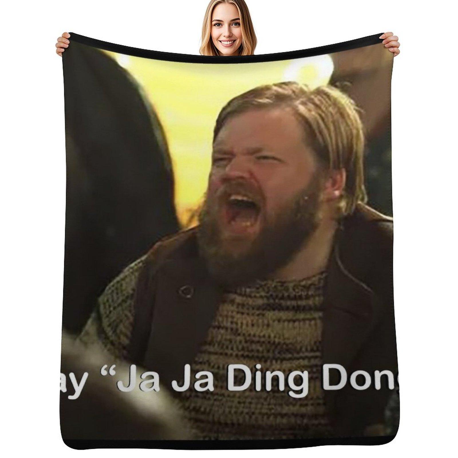 Play Ja Ja Ding Dong! Throw Blanket Stylish Warm Blanket for Living Room Bedroom Size: 75*100cm, Weight: 230 GSM