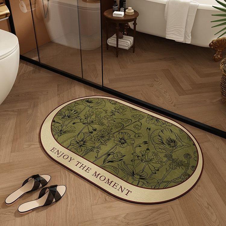 American bathroom floor mat toilet diatom mud water absorption quick drying foot mat non-slip