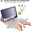 Samsung Galaxy Tab A9+ with AZERTY Bluetooth Keyboard Case, 11-inch Protective Shell