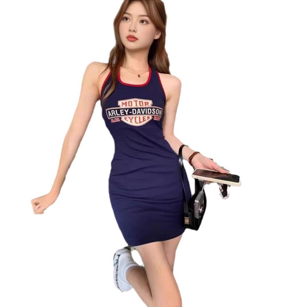 2024 Damen Schlankmachendes Neckholder Dünnes Bodycon Mini Kleid