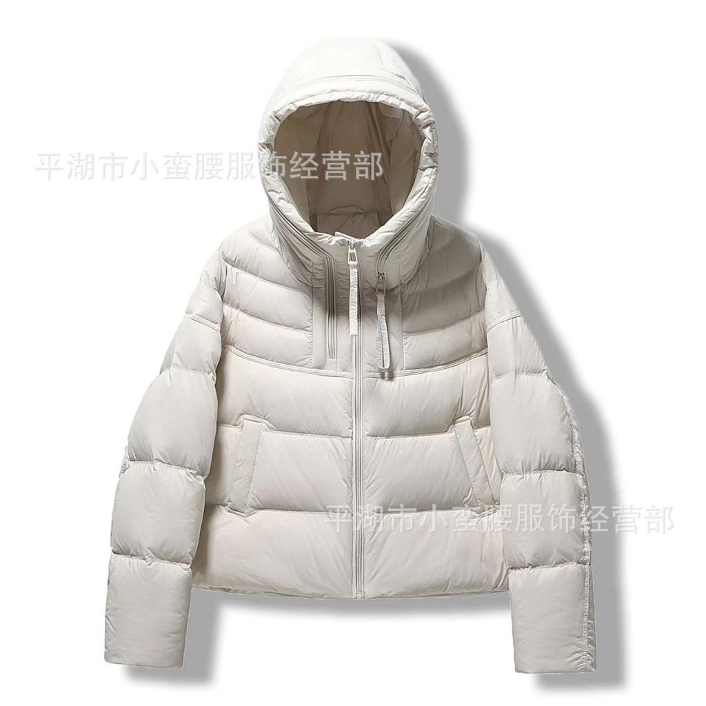European casual down jacket women's short hooded new white duck down small fashionable foreign fashionable coat