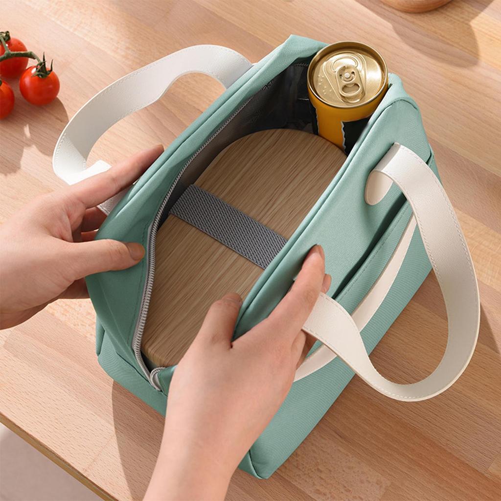 Lunch Bag Insulated Hand Carry Oxford Cloth Cute Large Capacity Lunch Box Bag for School  