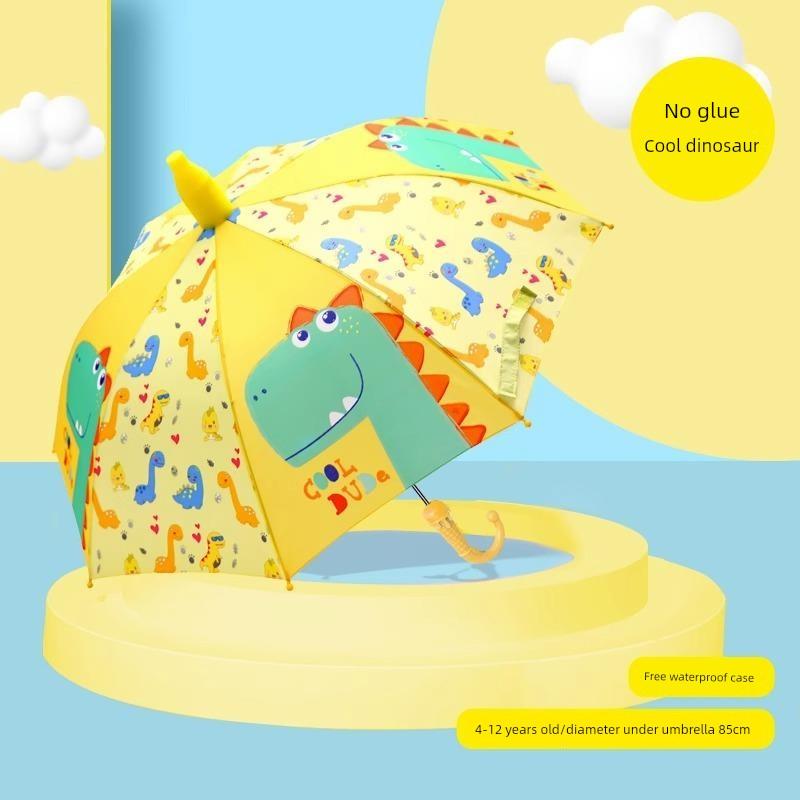 Children's Umbrella Kindergarten Baby Boys and Girls Kids Student Cartoon School Umbrella Lightweight Dinosaur Unicorn Umbrella