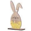Wooden Rabbit Ornament Cute Nordic Style Desktop Bunny Decoration for Home Office Kindergarten