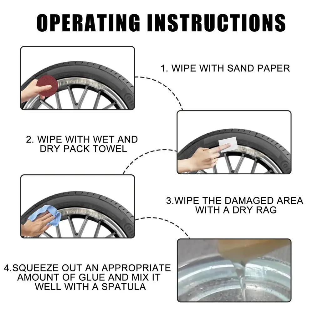 DIY Alloy Wheel Repair Kit Wheel Scratch Repair Kit Wheel Scratch Repair Kit For Damage To Alloy And Steel Wheels Auto Rim Dent