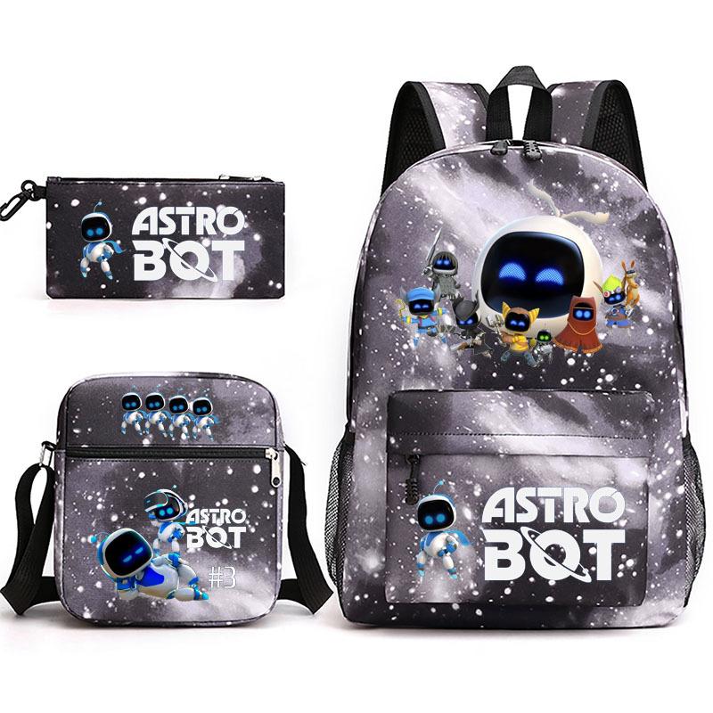 3-delige Schoolrugzakset voor Studenten Grote Capaciteit Oxford Stof Schooltas met Schouderband en Etui 3-piece school bag set