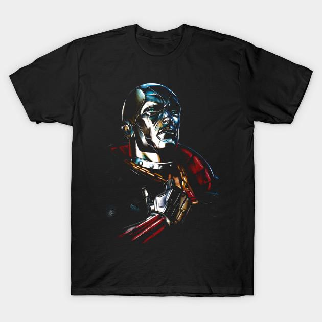 

Men Black Print T-shirt Destro Classic Pose No-Cut Transfer Paper Print Cotton Tshirt M чёрный