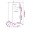 VidaXL Lectern and Wheels and Drawer Brown Oak Engineered Wood, Rostrum, Speaker's Stand, Lectern, Platform, Podium, 848030