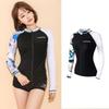 Womens 2-Piece UV Protection Wetsuit Set Snorkeling Surfing Swimming Long Sleeve Quick Dry Rash Guard