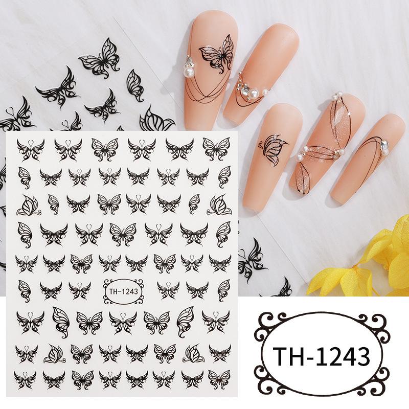 New Year Nail Art Stickers Bronzing Year of the Dragon Chinese Style Mahjong Cartoon Nail Stickers Decoration