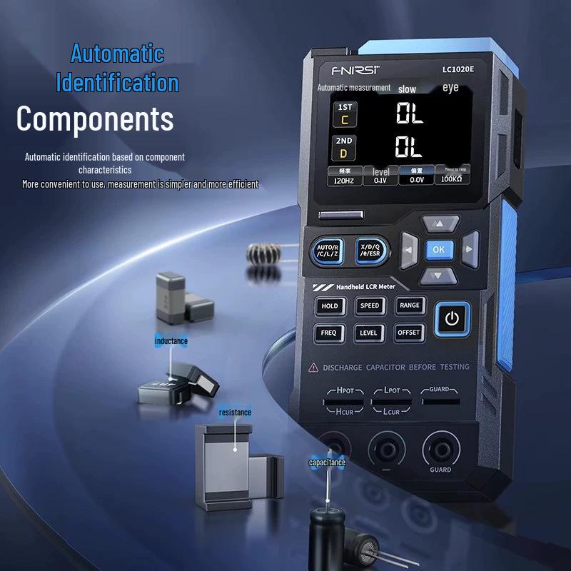 FNIRSI LC1020E Handheld Digital LCR Smart Multimeter for Resistance, Inductance, and Capacitance Testing