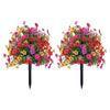 Artificial Plant Flower Artificial Trees UV Resistant For Garden Home Decor Outdoor Topiary Tree With Flower Fake Bushes UV