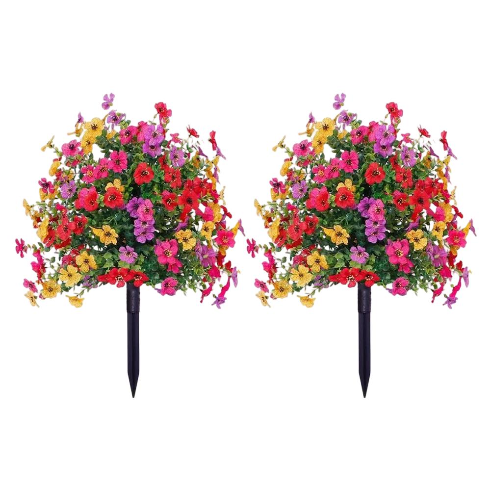 Artificial Plant Flower Artificial Trees UV Resistant For Garden Home Decor Outdoor Topiary Tree With Flower Fake Bushes UV