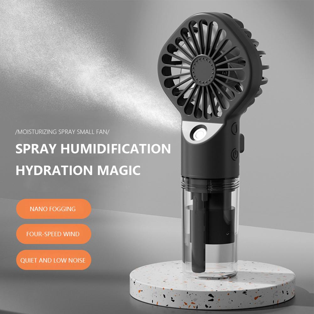 Handheld Mini USB Rechargeable Cooling Fan Portable Humidifier Mist Cooler Cooling Spray Humidifier Fan for Home/Office